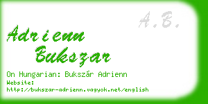 adrienn bukszar business card